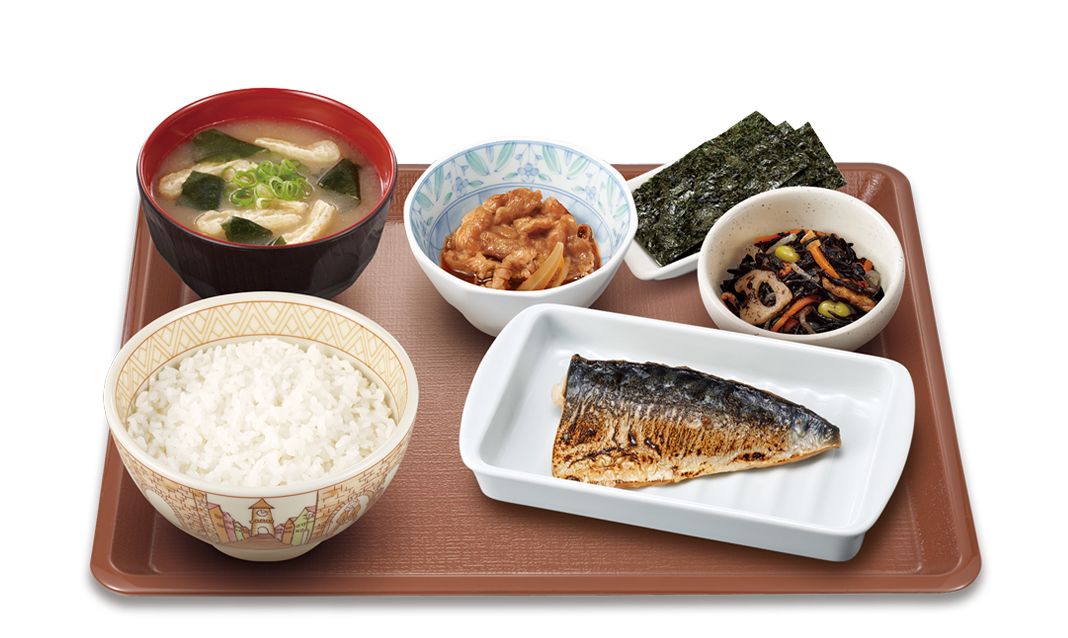 牛塩さば朝食